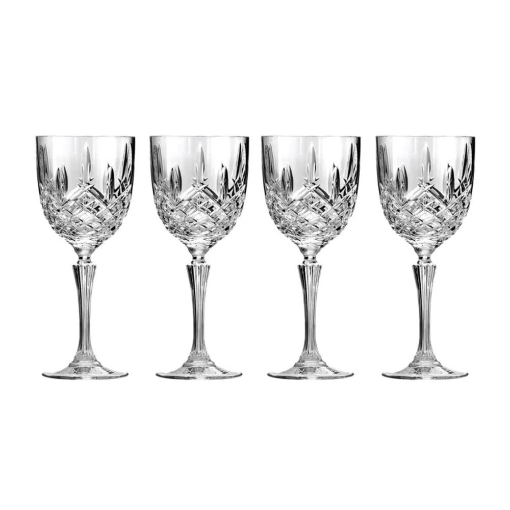 Waterford Marquis BROOKSIDE 8 5/8" Wine Water GOBLETS Glasses 12 oz Set (7)